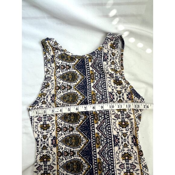 Intimately Free People Paisley Cotton Tank Top Sze XS Boho Keyhole Back Bohemian - Picture 9 of 10